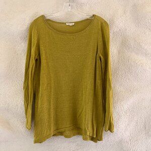 Eileen Fisher Chartreuse Long Sleeve Extra Small